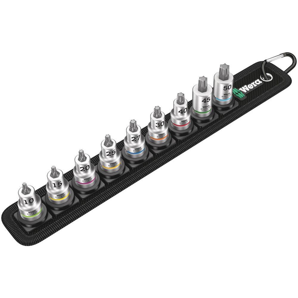 Wera 9 Piece 3/8 Drive Zyklop Torx HF Bit Socket Set 3/8"