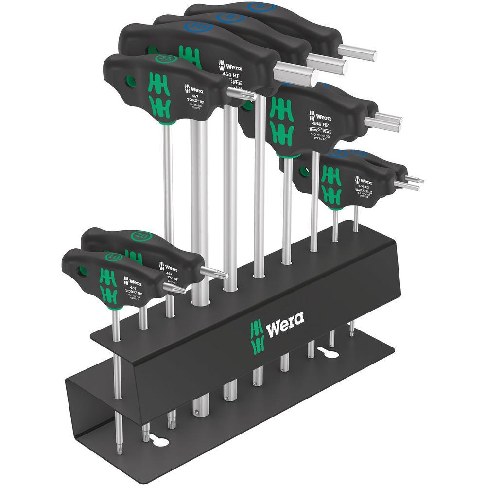 Wera 10 Piece Bicycle T Handle Hex and Torx Key Set