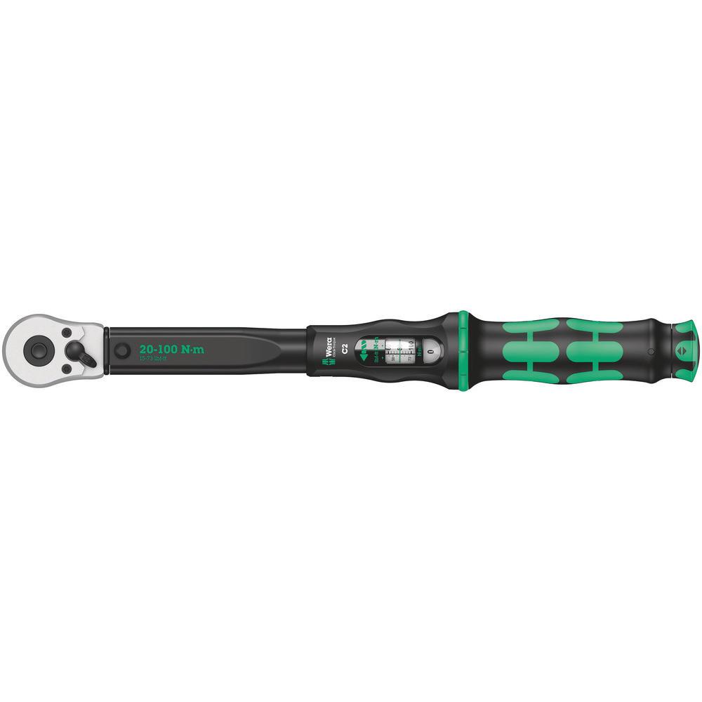 Wera 1/2" Drive Click Torque C2 Torque Wrench 1/2" 20Nm - 100Nm