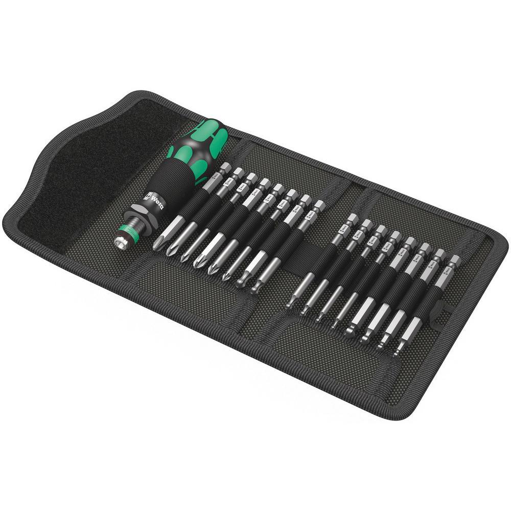 Wera 17 Piece Kraftform Kompakt 60 KK Screwdriver Bit Set
