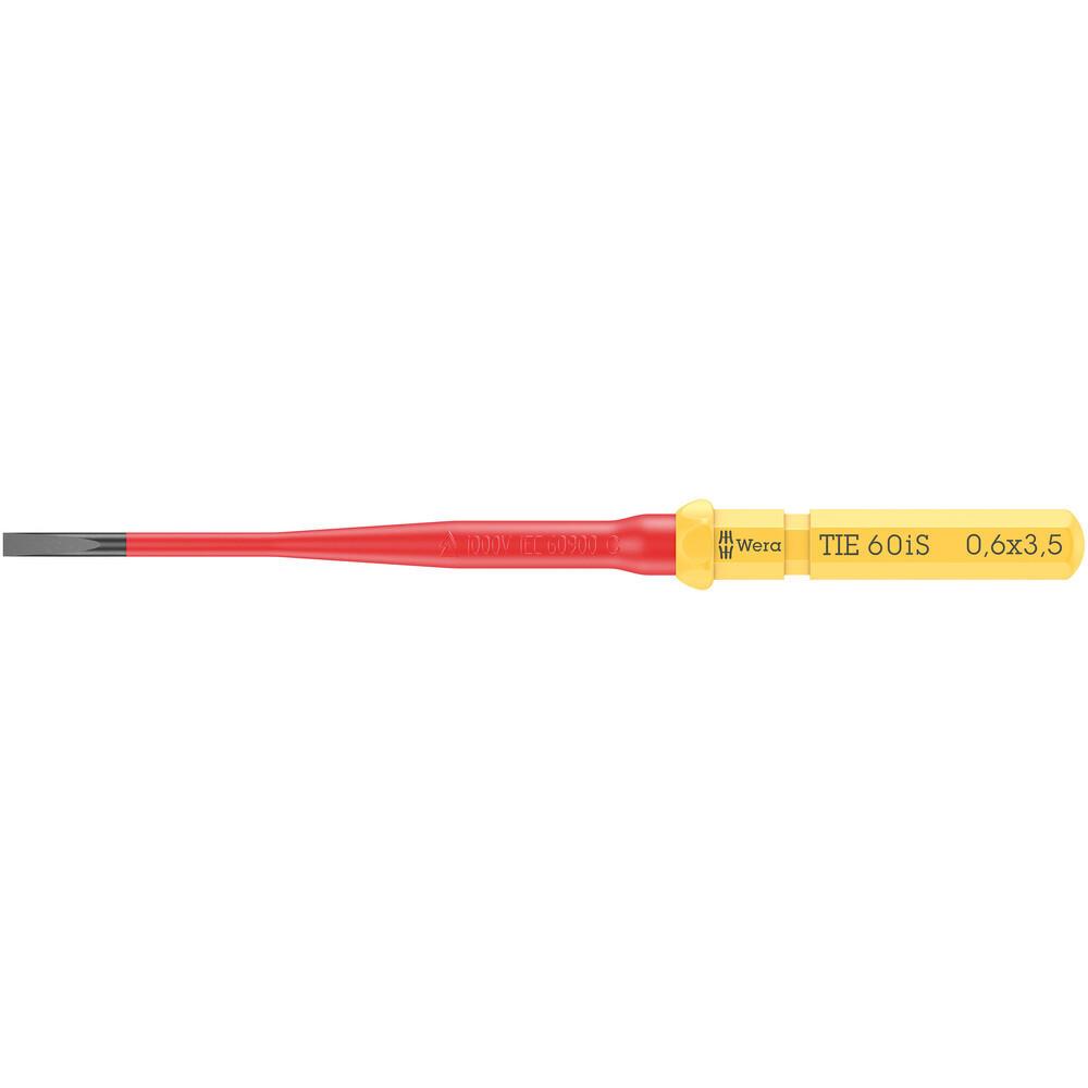 Wera Kraftform Kompakt 60Is VDE Insulated Slotted Screwdriver Blade 3.5mm 154mm