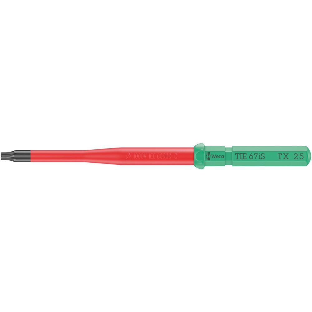 Wera Kraftform Kompakt 67 iS VDE Insulated Slim Torx Screwdriver Blade T25 154mm