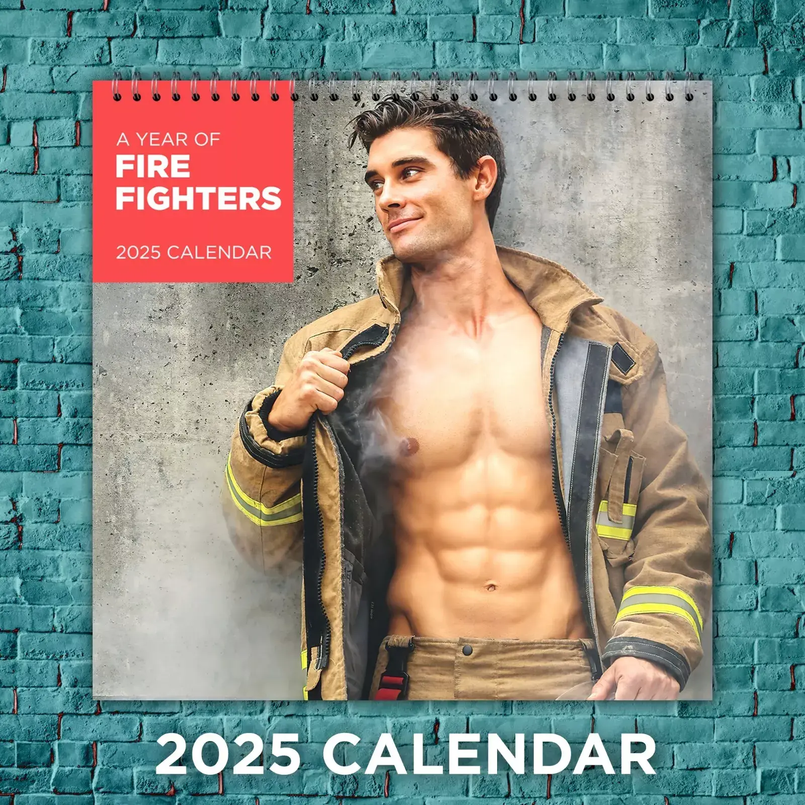 Firefighters Men Calendar 2025, Firefighters Men Celebrity 2025 Wall Calendar