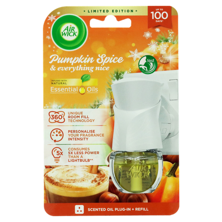 Air Wick Pumpkin Spice Scented Oil Plug-In Air Freshener Refill - 19 ml