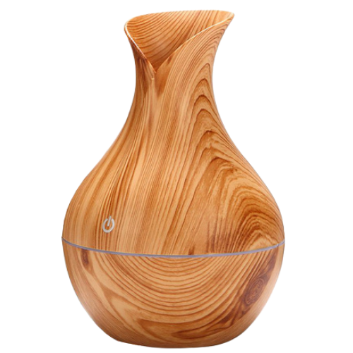 Light Brown Air Humidifier & Ultrasonic Aroma Diffuser with RGB LED Backlight