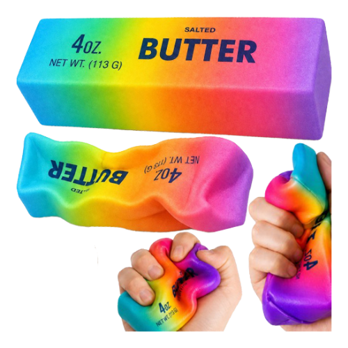 Squeeze Butter Rainbow Squishy Fidget Toy 14 x 4 x 4 cm – 113 g – 1 Pc