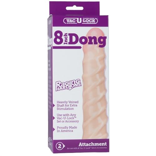 Vac-U-Lock Raging Hard-Ons 8-Inch Dong - White