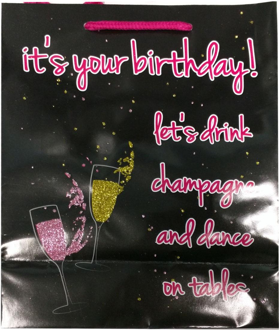 Its Your Birthday Glitter Embellished Gift Bag