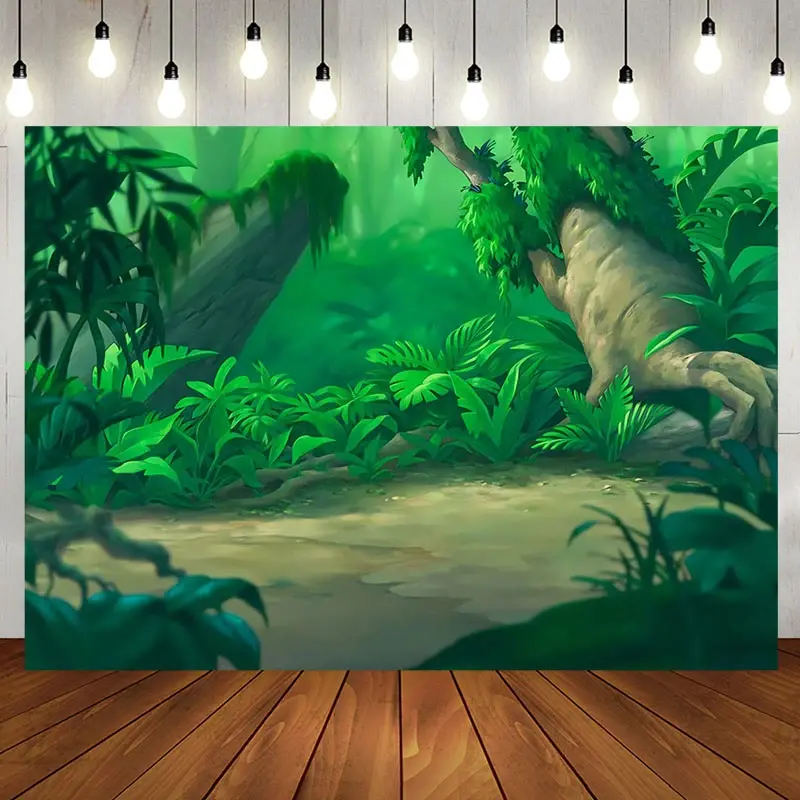 Aperturee Green Natural Forest Scene Happy Birthday Backdrop | Diy Birthday Backdrop | Backdrop For Birthday Party | Simple Backdrop For Birthday