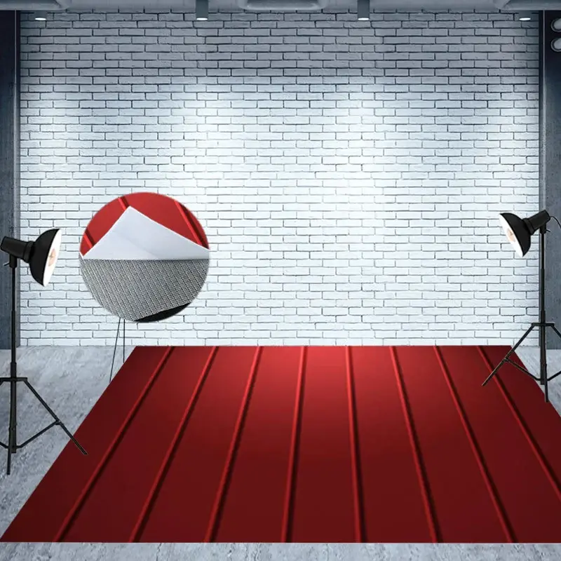 Aperturee Abstract Dark Red Stripe Pattern Fabric Floor Mat | Photography Floor Drops | Photography Floor Backdrop | Floor Backdrop Photography