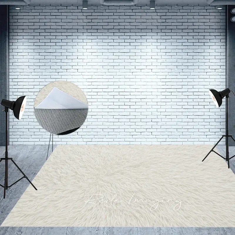 Aperturee White Wool Carpet Fabric Floor Backdrop For Photo, 5X3FT(1.5X1M), 41.2 USD, fabric floor backdrops, MATLRHD7K86-E