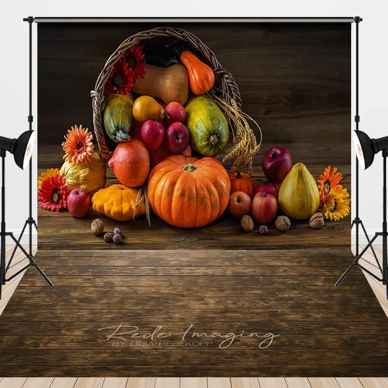 Aperturee The Harvest Of Autumn Wood Vibe Combo Set Backdrop, 7 x 5 ft / 7 x 5 ft, 97.4 USD, combo set backdrops, ZYHD3L01-D, MATLRHD6K97-D