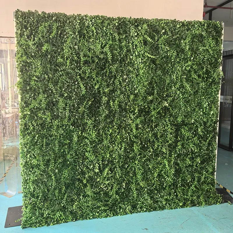 Aperturee Natural Green Leaves Artificial Spring Flower Wall, 4 x 8 ft (1.2 x 2.4 m), 260 USD, artificial flower wall, S0D8753-S