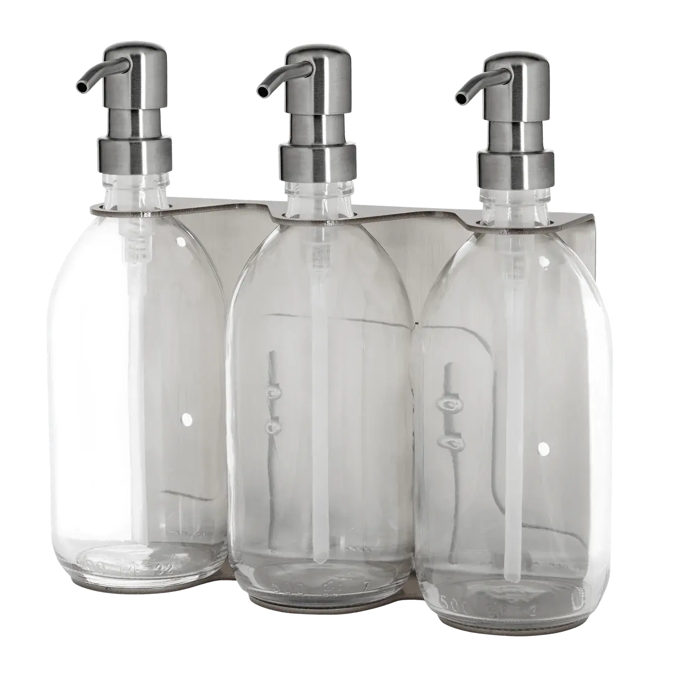 Chrome Triple Wall Mounted Soap Dispenser