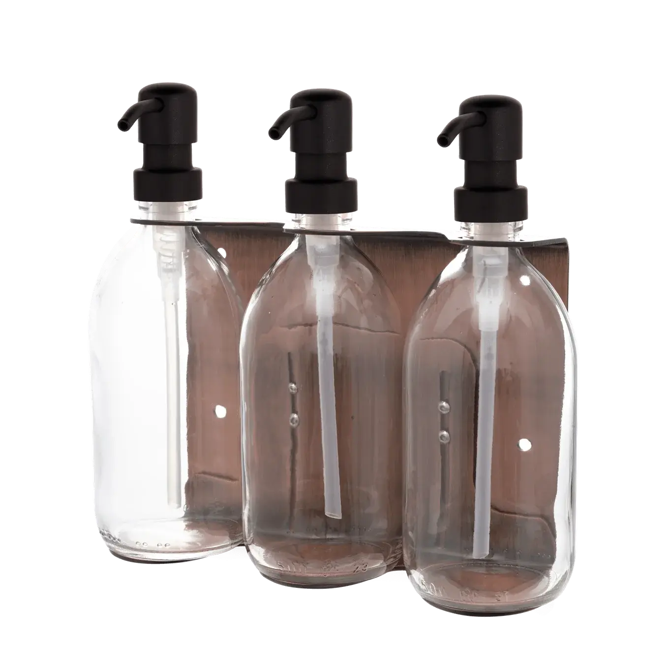 Copper Triple Wall Mounted Soap Dispenser