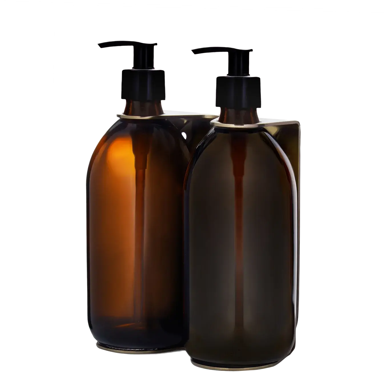 Gold Double Wall Mounted Soap Dispenser