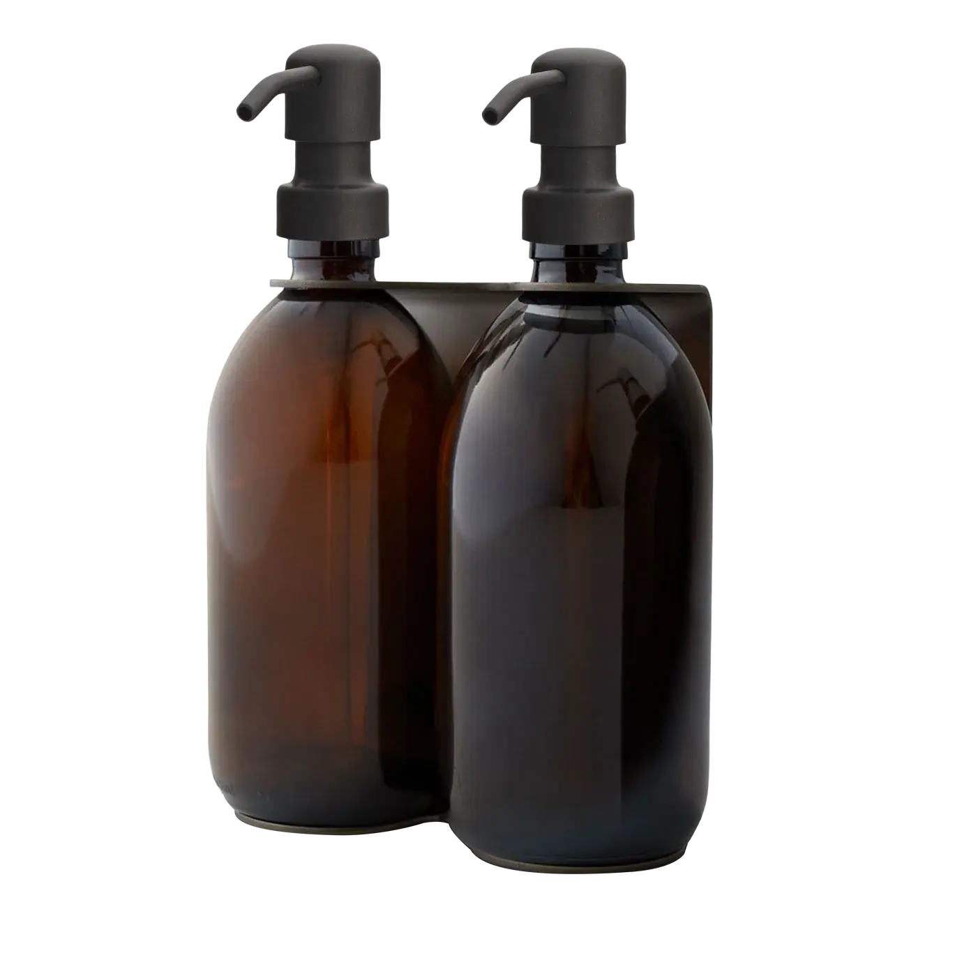 Nickel Double Wall Mounted Soap Dispenser