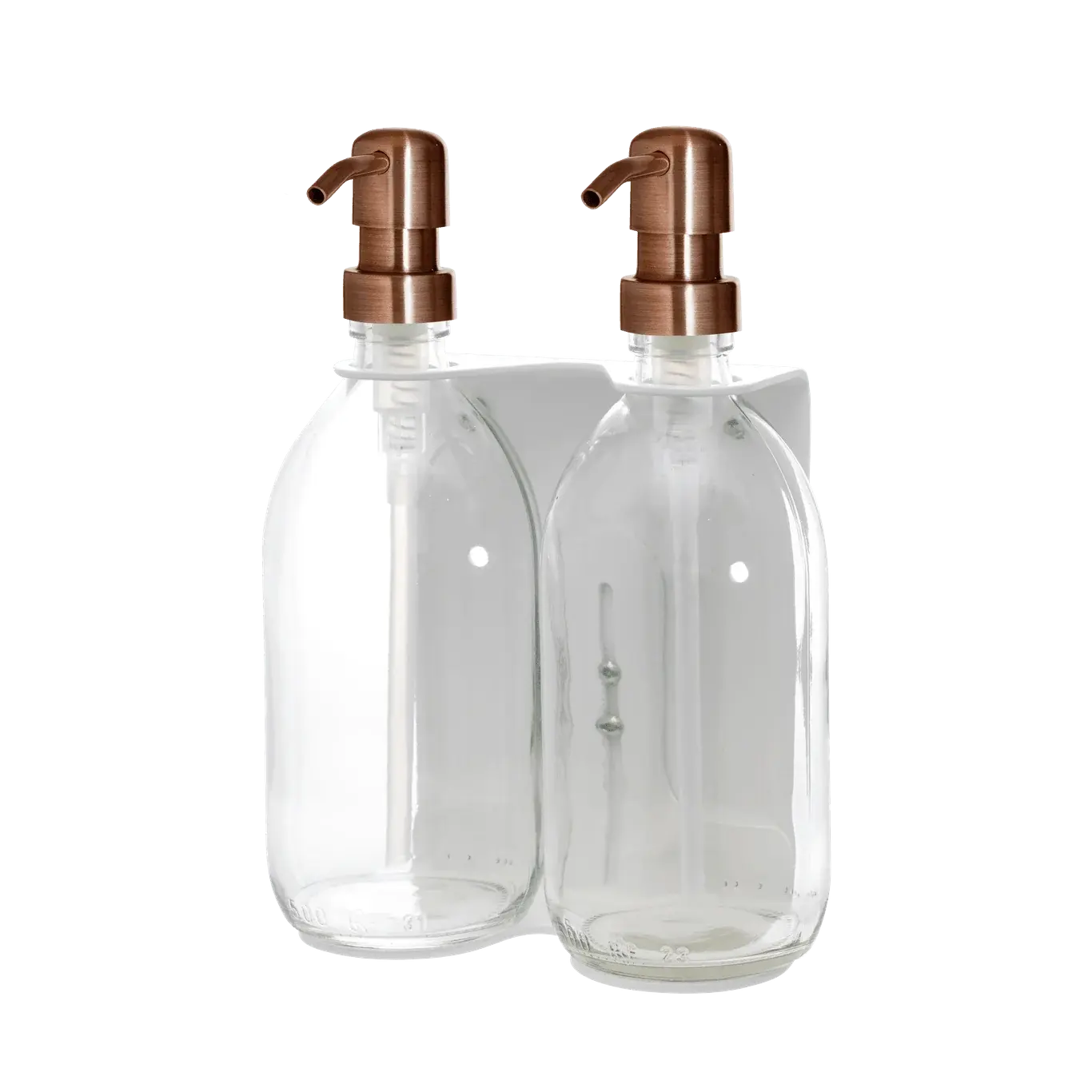 White Double Wall Mounted Soap Dispenser