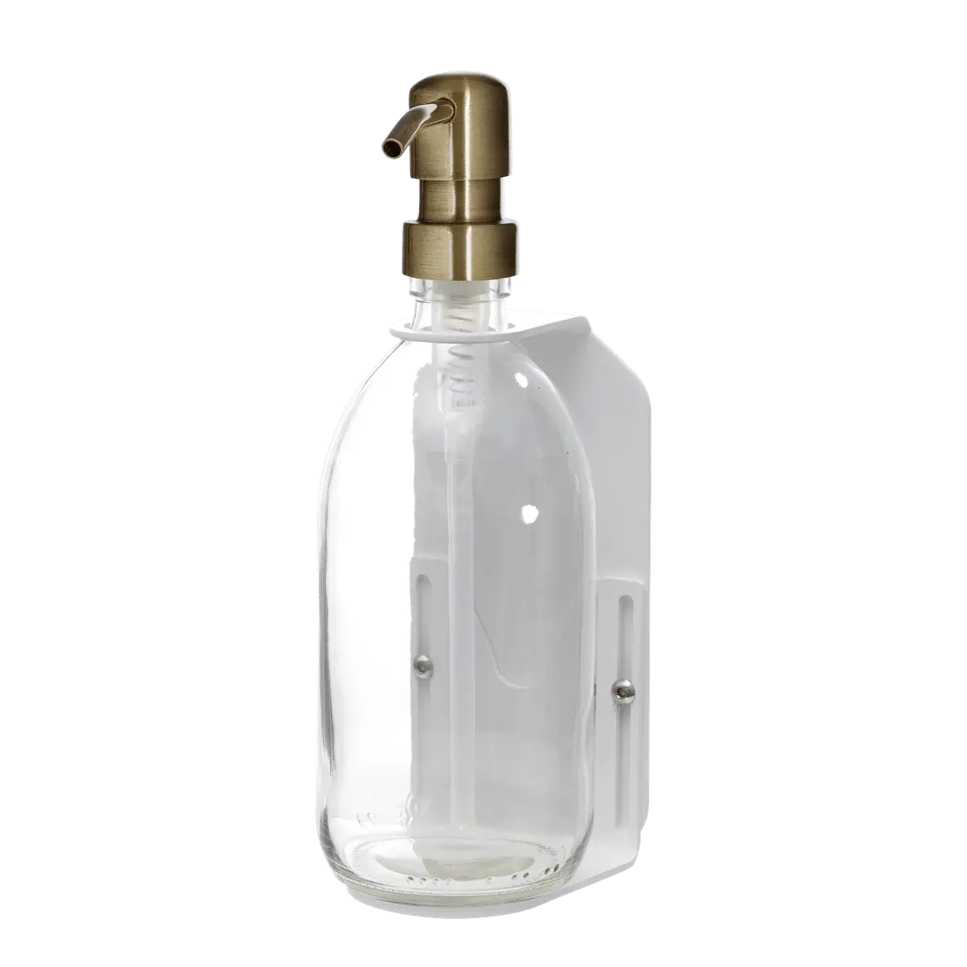 White Single Wall Mounted Soap Dispenser