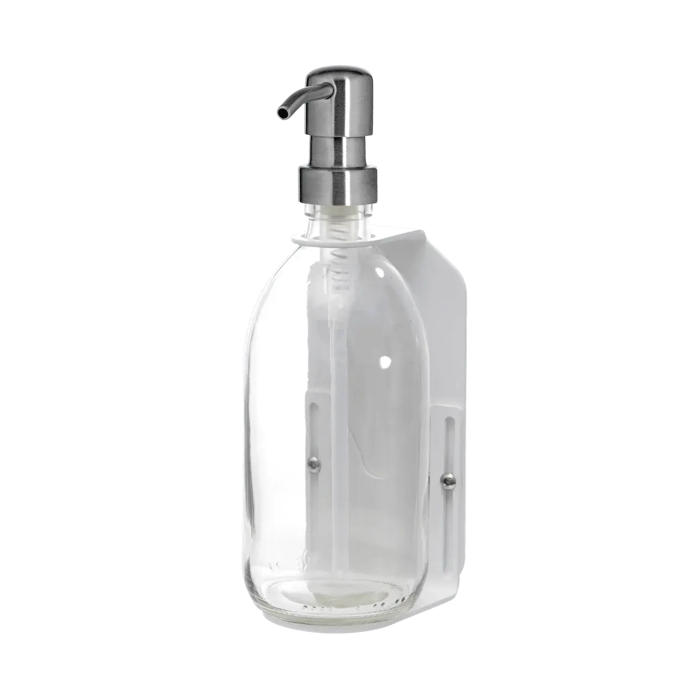 White Single Wall Mounted Soap Dispenser