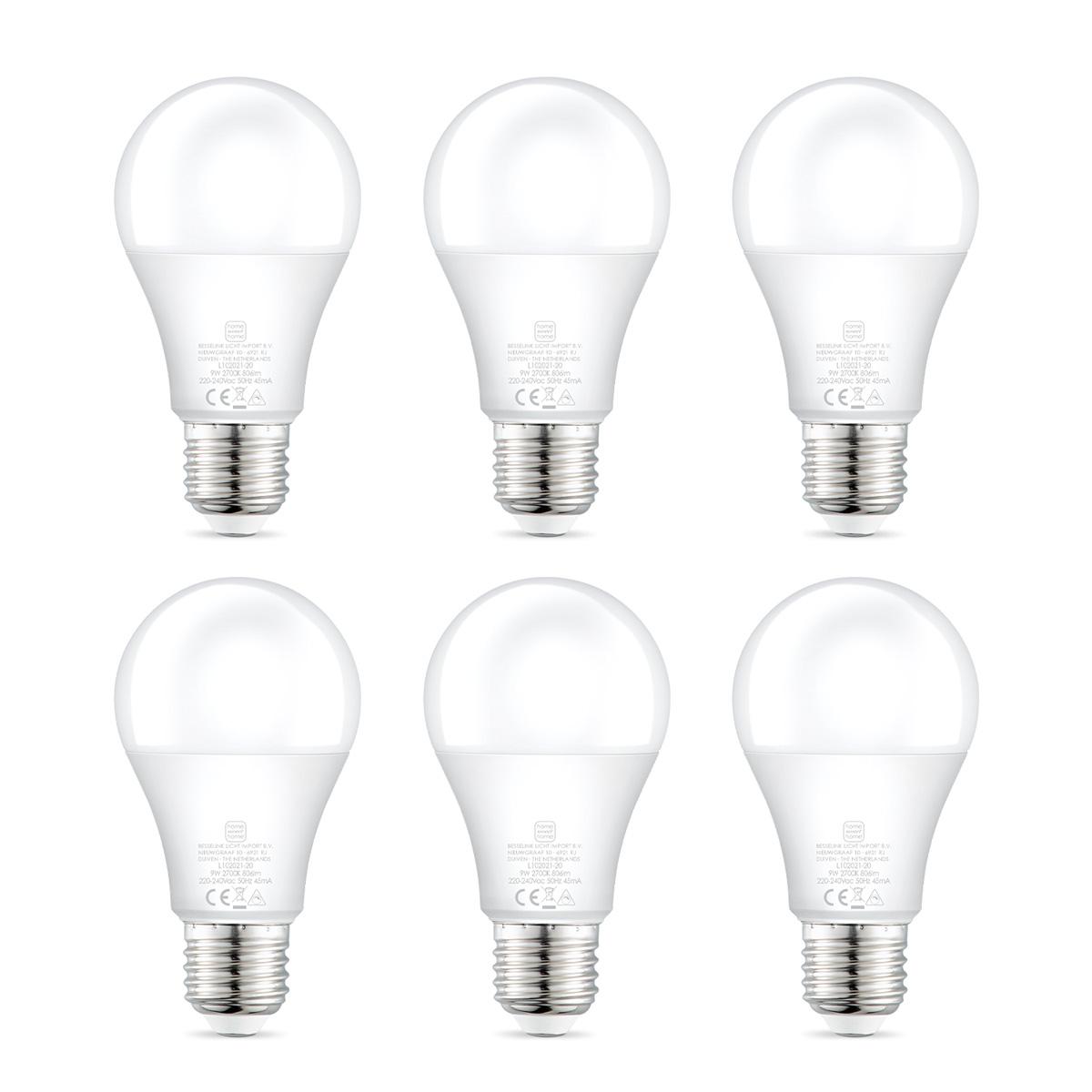 LED A60 E27 9W 806LM DIMBAAR WARM WIT (6PCS)