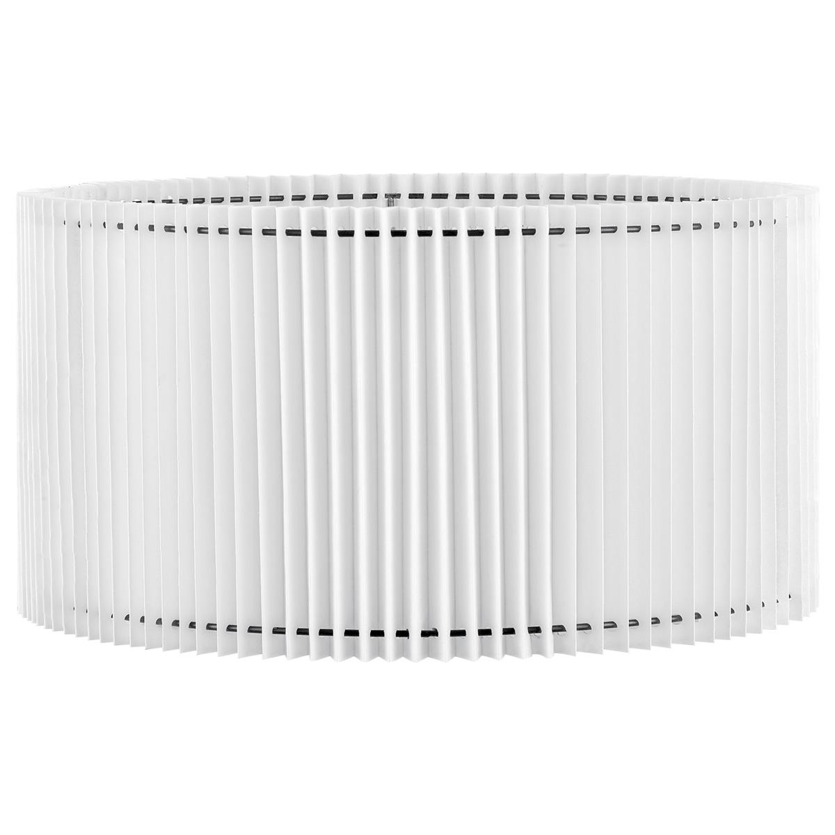 Papieren Gevouwen Lampenkap - Cilindrisch - White - ø50 x 25 cm - E27 fitting - Voor Staande Lamp - Ontworpen voor woonkamer en eetkamer