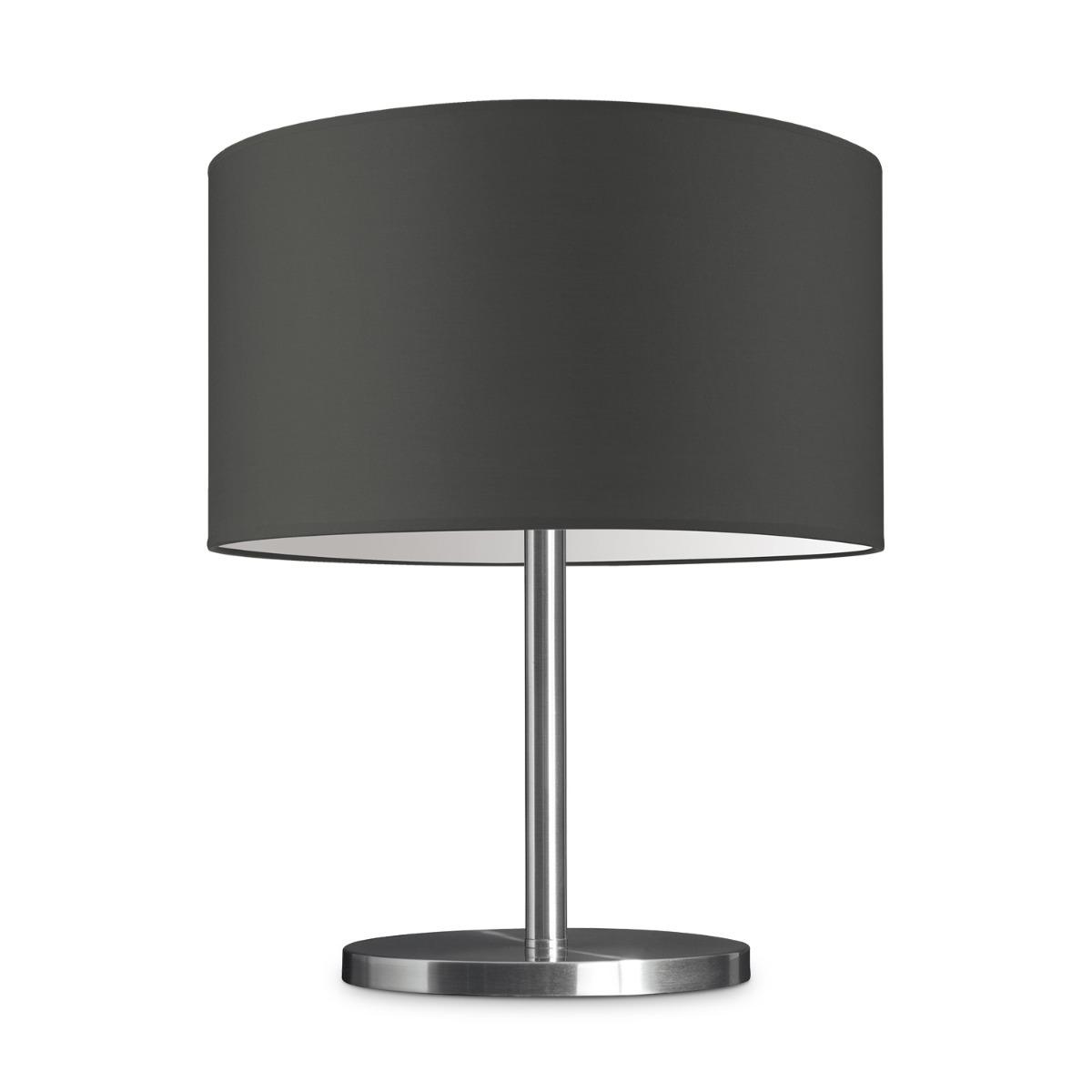 Moderne tafellamp Bling - antraciet - tafellamp Mauro inclusief lampenkap 40/40/22cm - tafellamp hoogte 35.6 cm - geschikt voor E27 LED lamp - Tafellamp geschikt voor woonkamer, slaapkamer, thuiskantoor