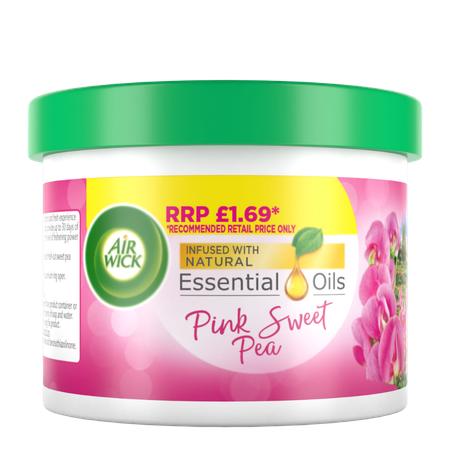 Air Wick Essential Oils Pink Sweet Pea Gel Air Freshener - 70 g
