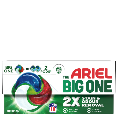 Ariel The Big One Original Laundry Detergent Pods - 18 pcs.