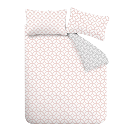 Catherine Lansfield Geo Pink Duvet Cover - Single