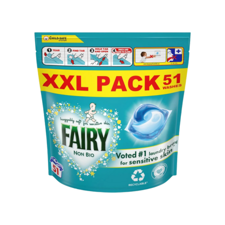 Fairy Non Bio Sensitive Skin Washing Pods - 51 pcs