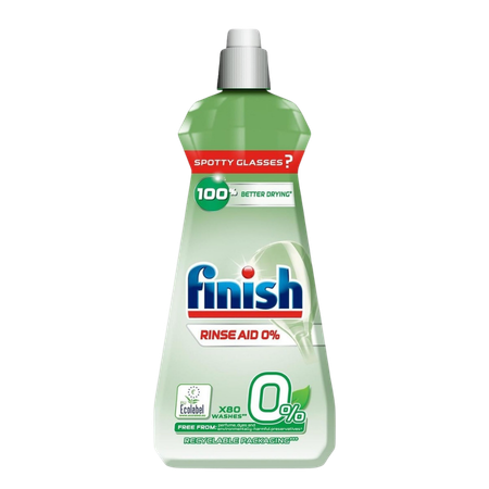 Finish Rinse Aid 0% Dishwasher Rinse Aid - 400 ml