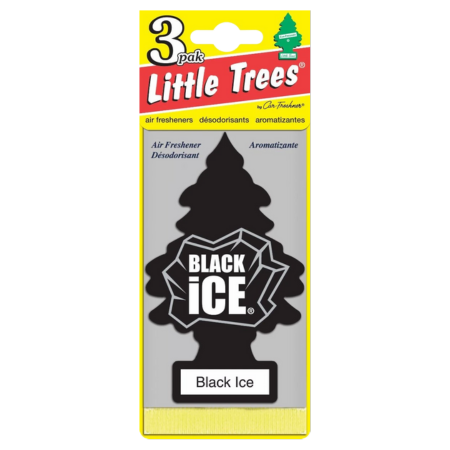 Little Trees Black Ice Hanging Air Freshener – 3 pcs