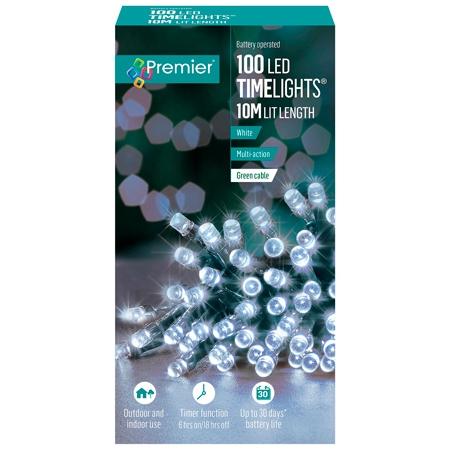Premier 100 LED Battery White Light Chain - 10 metres