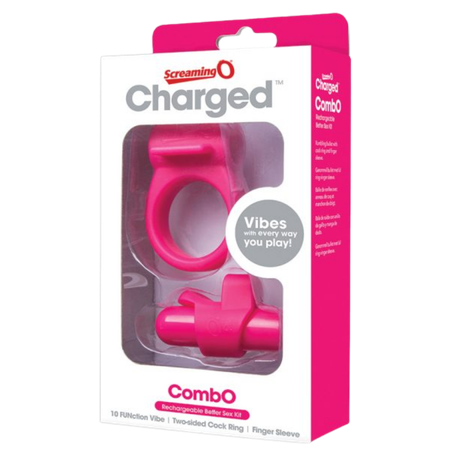 Screaming O Charged Combo Rechargeable Better Sex Couple Kit – Pink