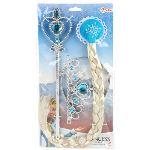 Toi-Toys Ice Princess Dress-Up Set with Braid, Tiara & Staff