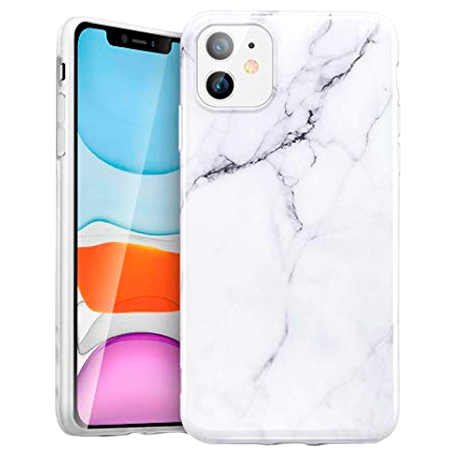 BasicPlus iPhone 12 Mini Cover - White Marble