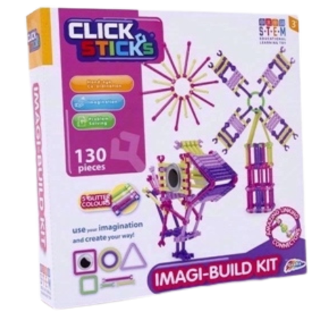 Click Sticks Imagi-Build Construction Kit – 130 Pcs