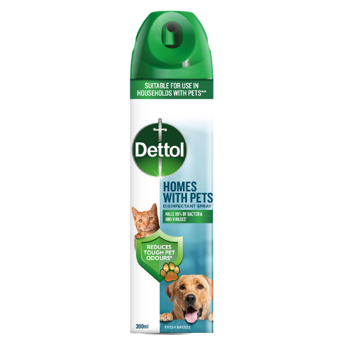 Dettol Homes With Pets Fresh Breeze Disinfectant Spray - 300 ml