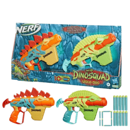 Hasbro Nerf Dino Squad Stego Duo Pack Dart Blasters