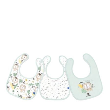 Kikka Boo Cotton Bibs Set - Savanna Mint - 3 pcs