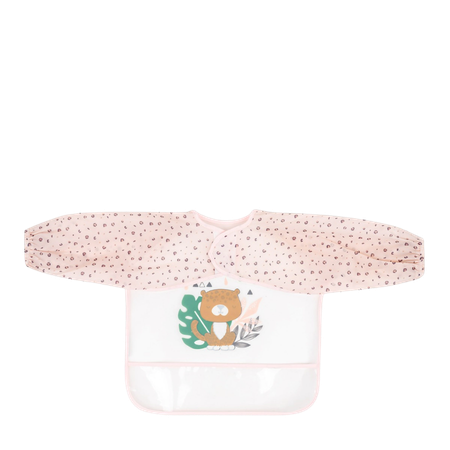 Kikka Boo Eva Long Sleeve Bib With Catcher - Savanna Pink - 3 pcs