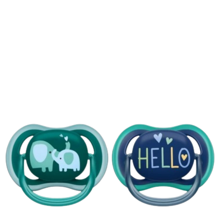 Philips Avent Ultra Air 18+m Baby Boy Elephant Design Pacifiers – 2 pcs