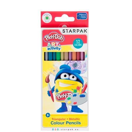 Play-Doh Metallic Crayons - 12 pcs