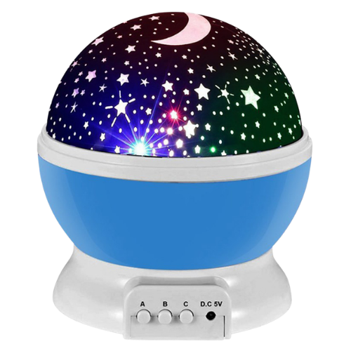 Star Master Blue 2-in-1 Rotating Starry Night Light & Projector