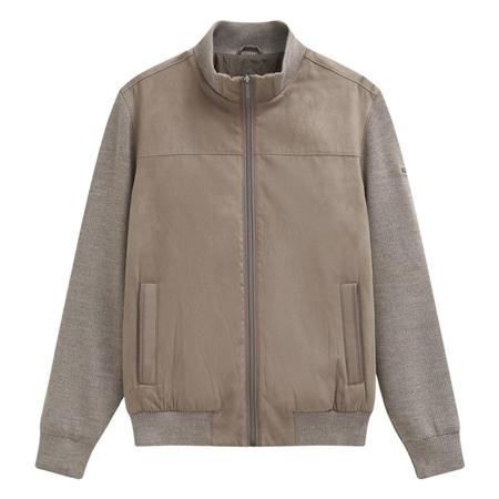 Bugatti Mens Full Zip Hybrid Jacket - Beige - M
