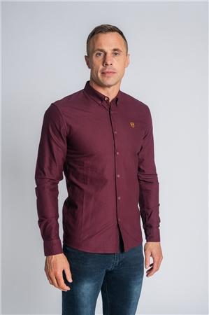 Xv Kings Tesoni Long Sleeve Oxford Shirt - Wine - M