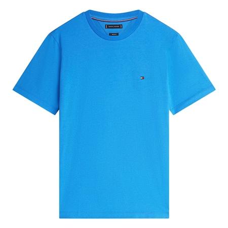 Tommy Hilfiger Flag Embroidery Crew Neck T-Shirt - Blue Orbit - M