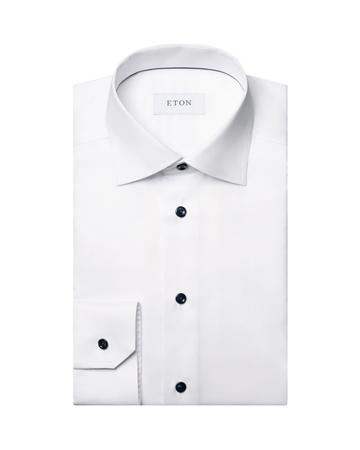Eton Solid Signature Twill Formal Shirt - White - 17