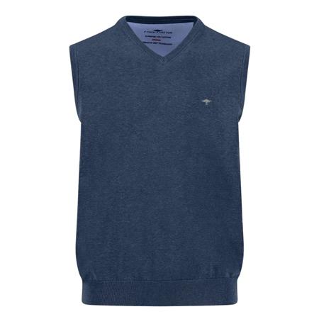 Fynch Hatton Slipover Superfine Sweater - Blue - XL